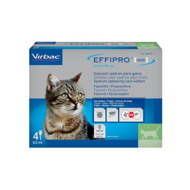 Virbac Effipro Duo Pipetas Antiparasitarias para gatos